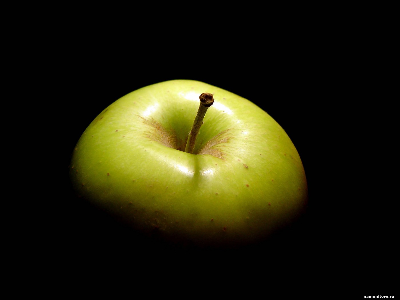 green apple fruitwallpaper black