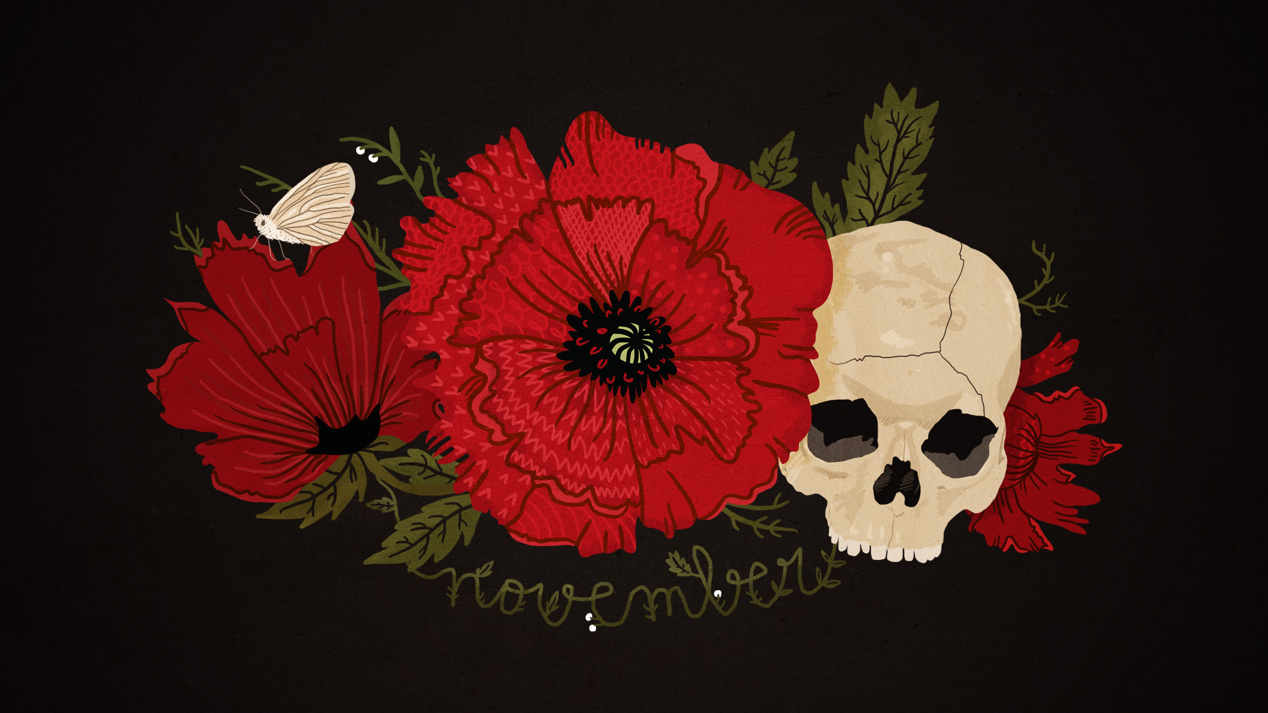 flower skull pictures wallpaper