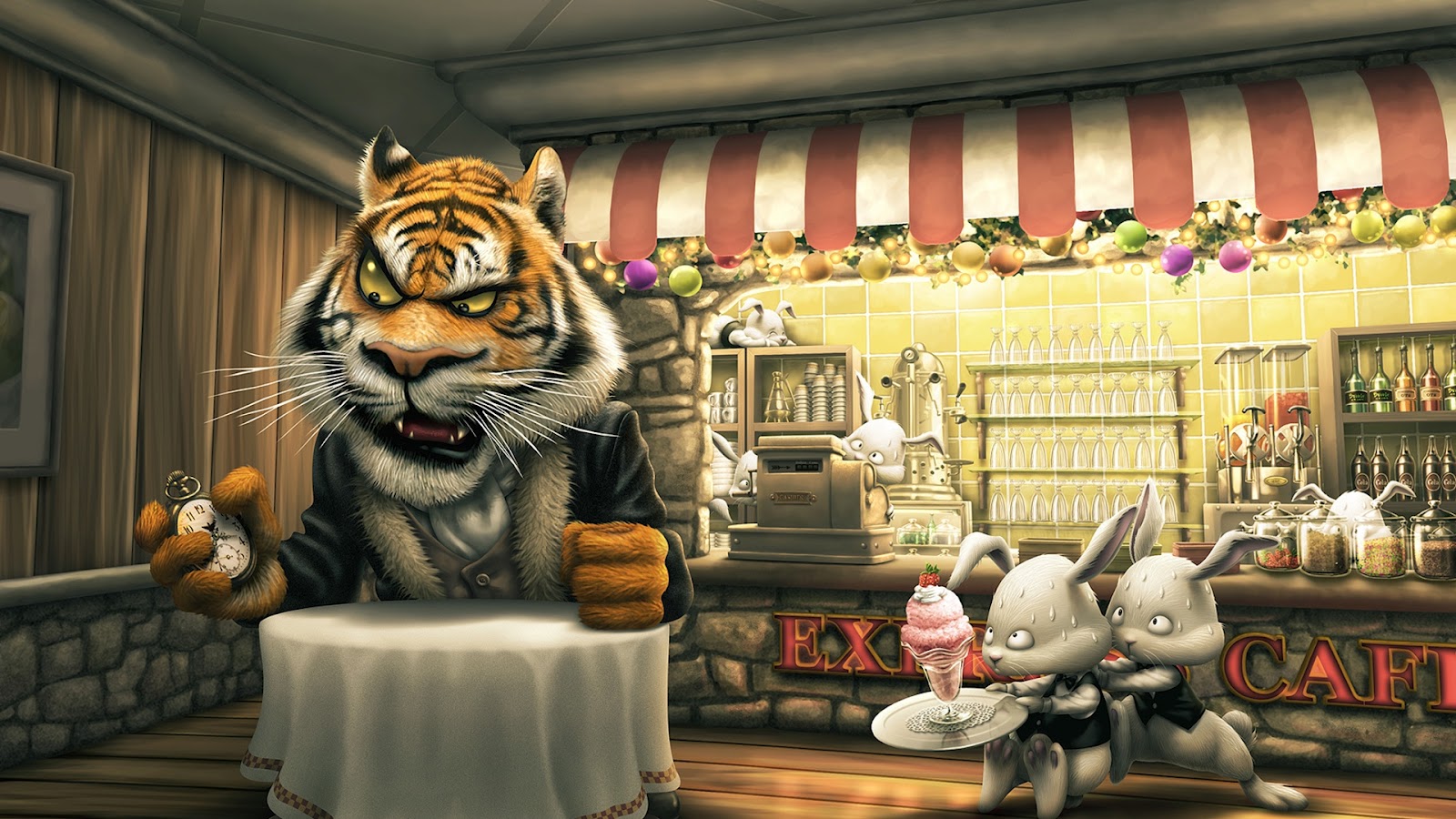 funny tigers wallpaper