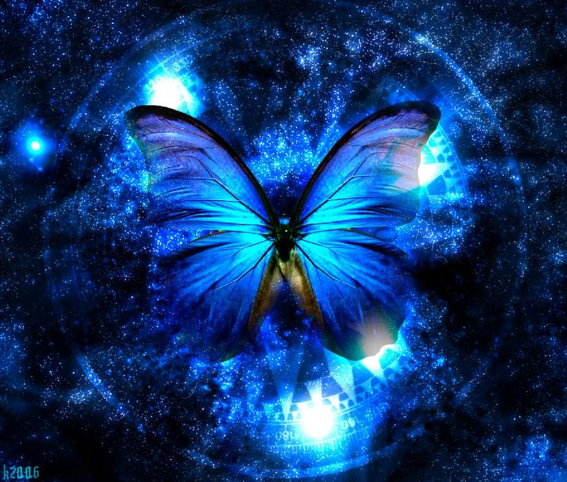 beautiful lady and the butterfly