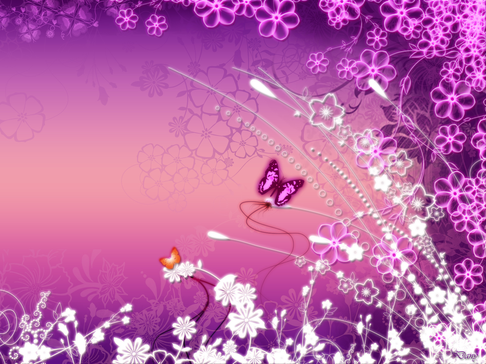pink butterfly garden
