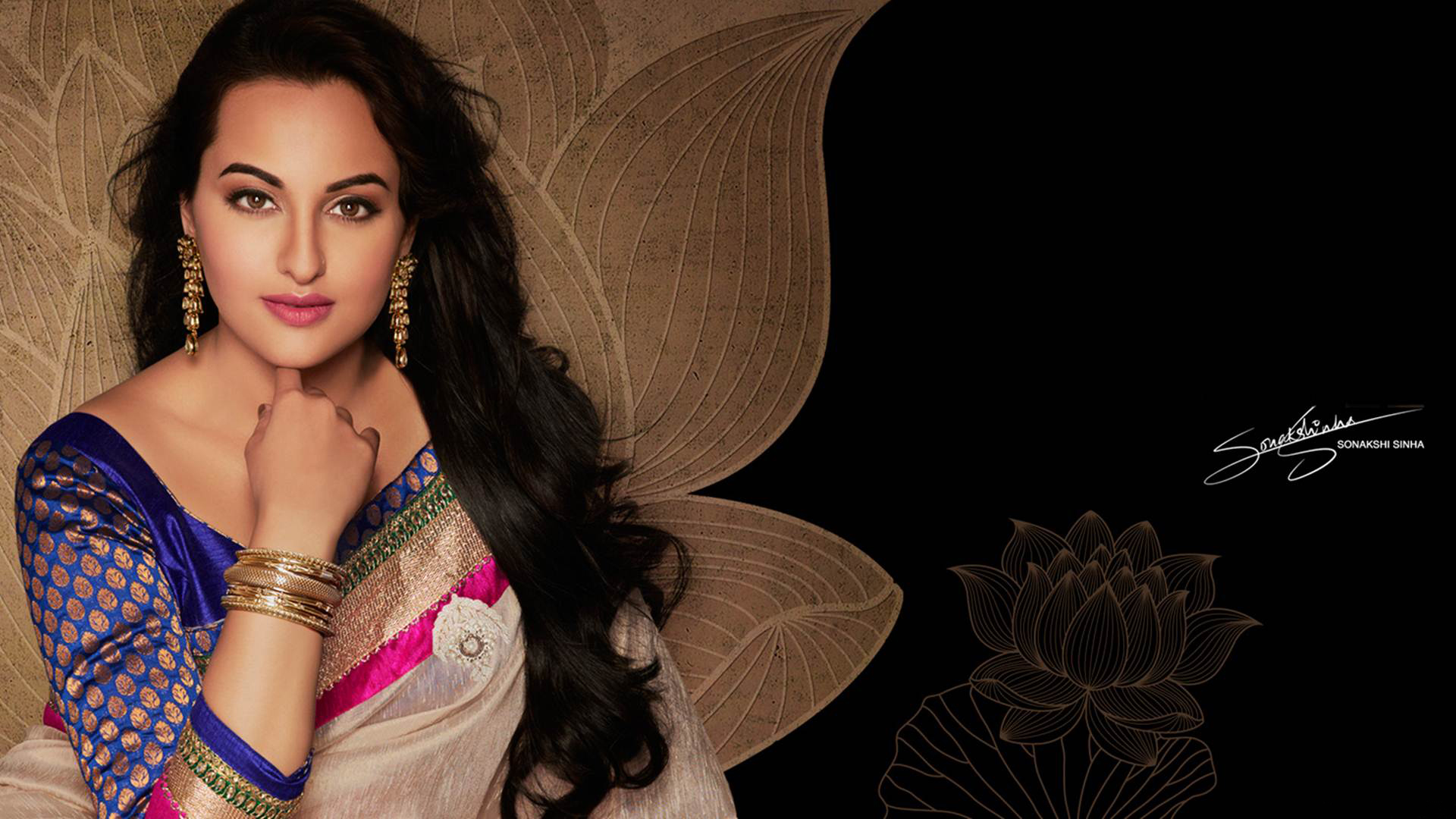 beautiful sonakshi sinha traditional saree